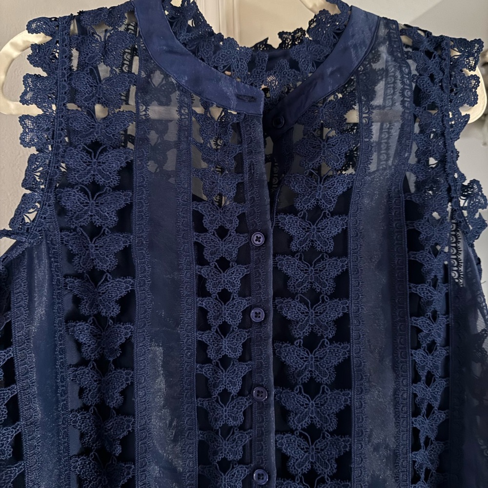 Nordstrom Blue Sleeveless Crew Neck Mini - Picture 7 of 7